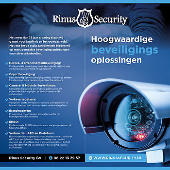 Hi beveiliger en/of horecaportier! Kom jij ons team versterken? Rinus Security BV